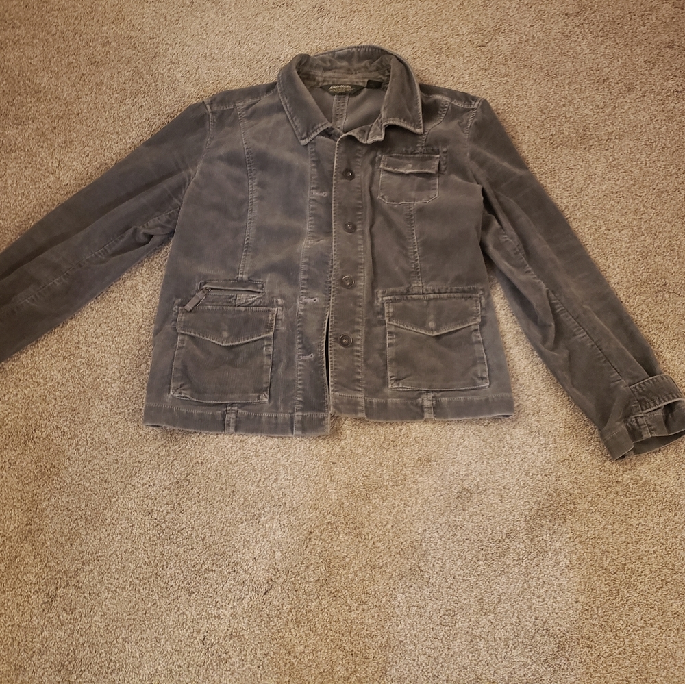 Corduroy jacket, gray, soft